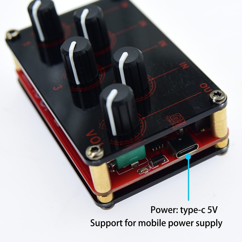 Multiple Input Mix 4 Way 1/8" inch 4 in 1