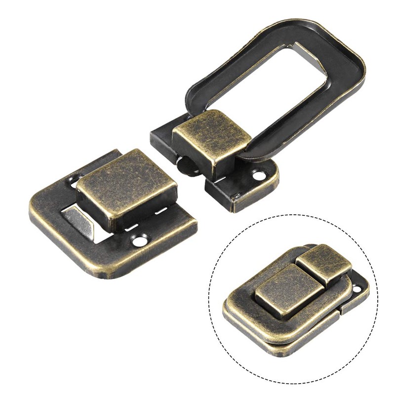 sourcing map Toggle Catch Lock, 38mm Retro Decorative Bronze Hasp