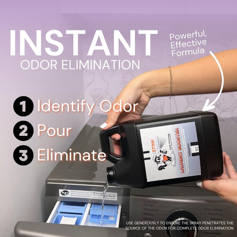 The Stink Solution Laundry Booster Deodorizer For Strong Odor to