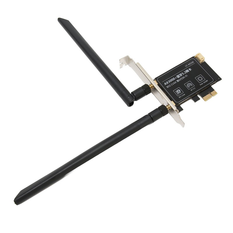 WiFi 6 PCIe Card AX3000Mbps 2.4GHz 5GHz Dual Antenna BT5.2