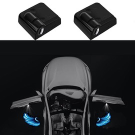 yufana 2 Pack Car Door Light Projector, Car Projector Light LED Car Welcome Light, Door Welcome Light, Door Welcome Light LED Blue Wing Light, Suitable for All Cars (Blue Wings Logo)