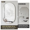 Brightify Oval Bathroom Mirrors for Over Sink, 24x40 Frameless Bathroom