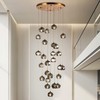 Yaskina 3-Light Prism Crystal Pendant Light, Modern Smoke Crystal Pendant