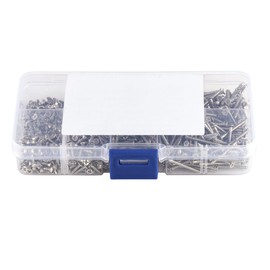 800 Uds M2 Cross Drive, Surtido de Tornillos Spax Ra Cabeza Plana Tornillo de Rosca Juego de Tornillos Sujetador de Carpintería con Caja