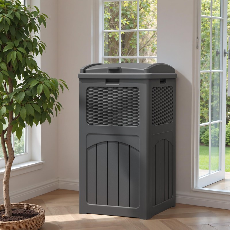 Greesum 33 Package Delivery Box for Outside, Patio Waterproof Resin