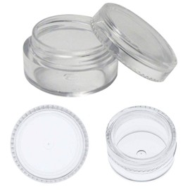 10 Clear Empty Containers Jars Cosmetic Pot Small Travel Sample Cream Makeup Jar