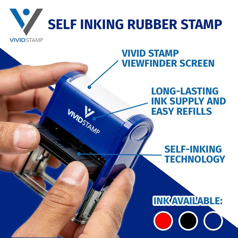Accepted/Rejected by Date Self Inking Rubber Stamp - 2 Pack