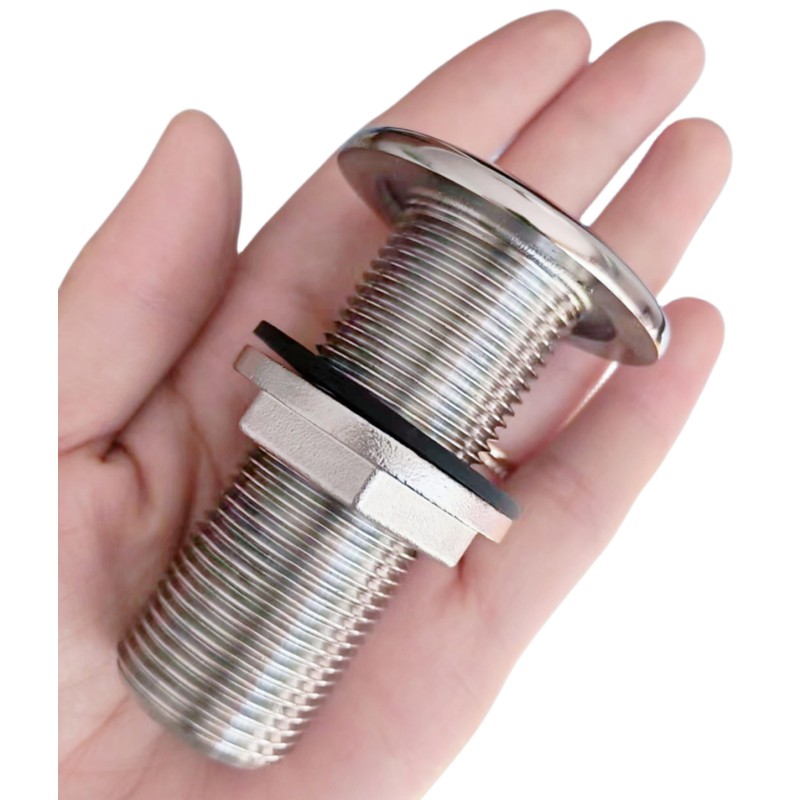 Marine Grade 316 Stainless Steel Full Threaded Through Hull Pipe