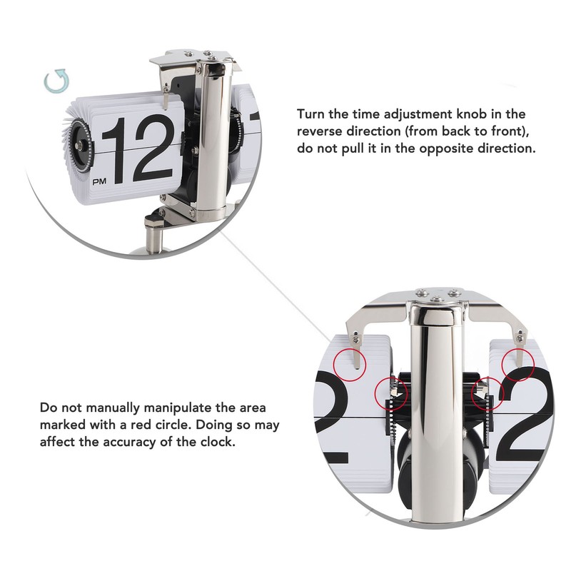 Retro Digital Flip Down Clock Flip Desk Clock Mechanical Battery