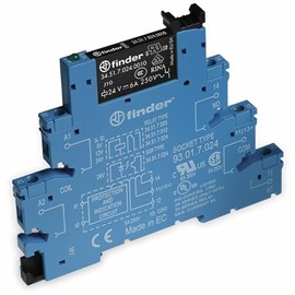 finder 38.51.7.012.0050 Relay Module Rated Voltage: 12 V/DC Switching Current (Max.): 6 A 1 Changer 1 Piece