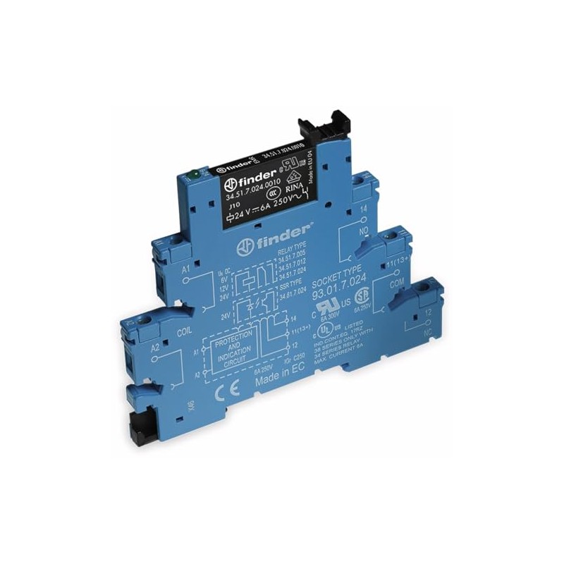 finder 38.51.7.012.0050 Relay Module Rated Voltage: 12 V/DC Switching Current