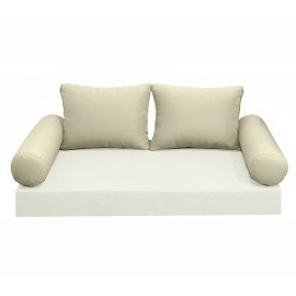 |COVER ONLY| STYLE 1 Full Bolster Pillow Daybed Porch Swing Knife Edge AD005