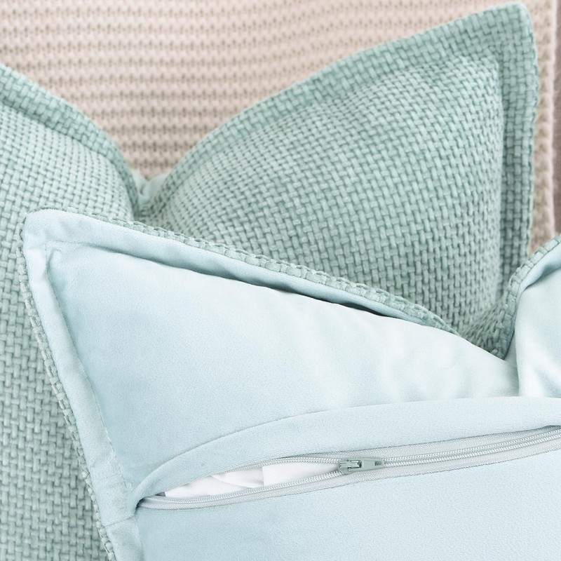 Madizz Patterned Chenille Velvet Cushion Covers Set of 2 Soft