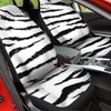Howilath White Tiger Stripes Pattern Universal Car Front Seat Covers