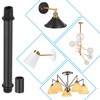 PATIKIL Straight Pipe Lamp Stems Rod Kit, 4Set M10 Carbon