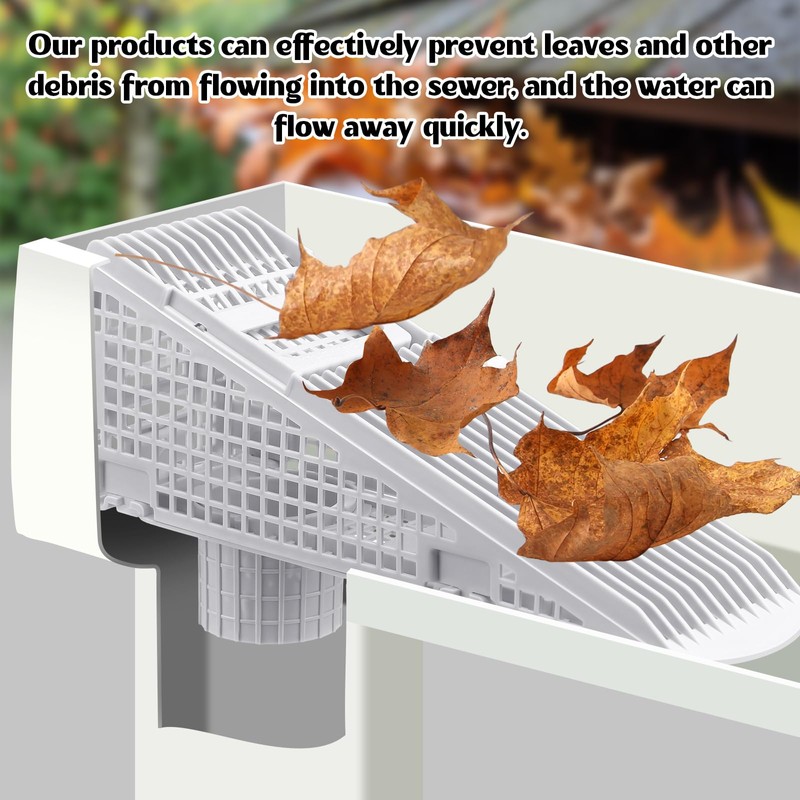 Nuanchu 8 Pcs Wedge Downspout Screen Gutter Guard Downspout Filter