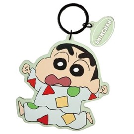 Marimo Craft Crayon Shin-chan Summer Series Acrylic Dyed Key Holder, Green, 3.5 x 3.5 inches (90 x 90 mm), CRS-343
