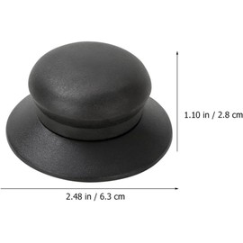 SEWACC 6 Piezas de Perillas de Tapa para Ollas, Plástico Negro con Función Anti-quemaduras, Manijas Reemplazables para Utensilios de Cocina