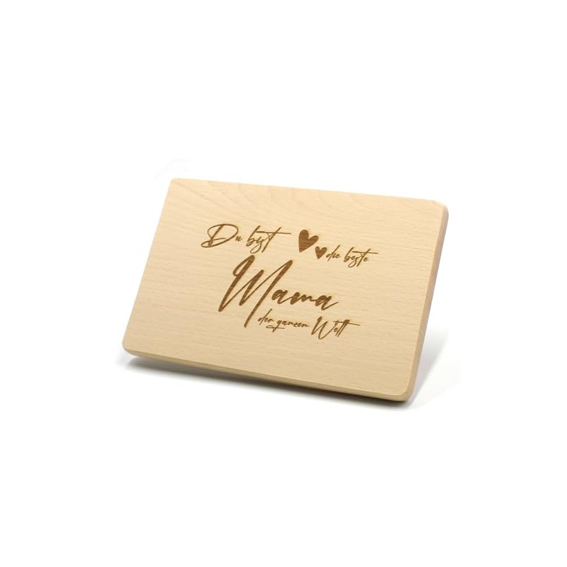 Wooden Breakfast Board for Mother's Day / Birthday (Beste Mama)