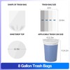 Trash Bags 8 Gallon, 60 Count Kitchen Garbage Bags, with