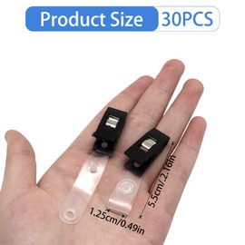 BENLIUDH 30pcs Garden Flag Clips Anti Wind, Flag Pole Hardware Clip for Yard Garden Small Flags Stand (Black)