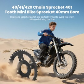 40T 40/41/420 Chain Sprocket 40mm Bore Rear Replacement for Mini Bike Coleman CT200U BT200X CT200U-EX Baja Warrior Massimo MB165 MB200 Mini Bike Go Kart Parts