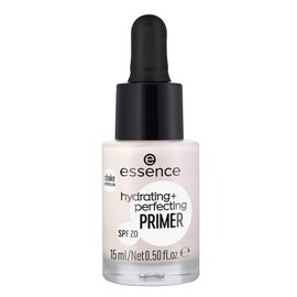 essence hydrating + perfecting primer, primer, transparent, nourishing, protective, UVA, UVB filter, with vitamins, poreless, translucent, vegan, oil-free, with sun protection factor, with SPF (15 ml)