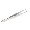 Aoje-Link Stainless Steel Straight Blunt Tweezers, Horizontal Serrated Tips, Used