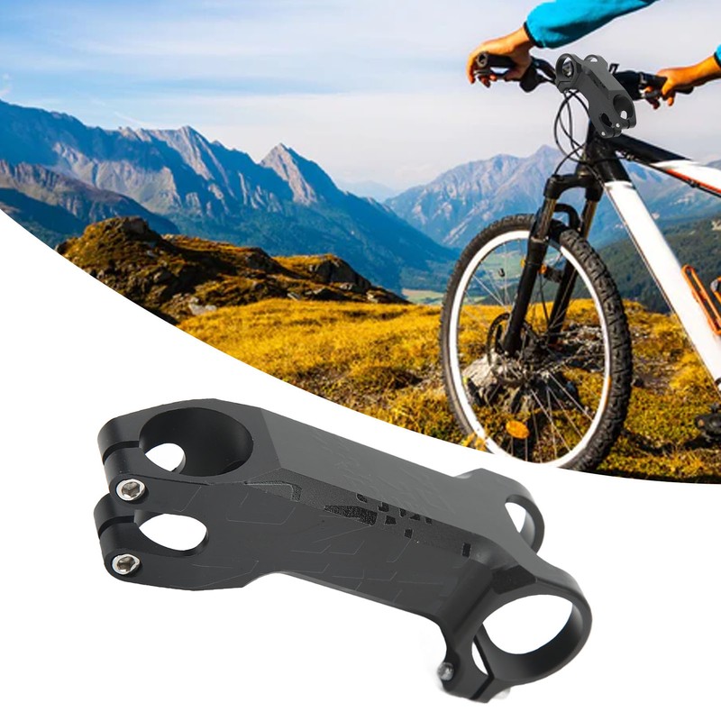 Bike Stem Aluminium Alloy Black Mountain Bike Handlebar Riser Negative
