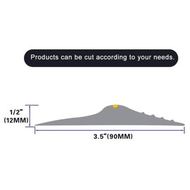 ToLanbbt 20Ft/6M Universal Garage Threshold Seal Strip with 300ml Black Adhesives, Garage Door Bottom Weatherproof Strip Rubber DIY Weather Stripping Replacement (Grey+Yellow)