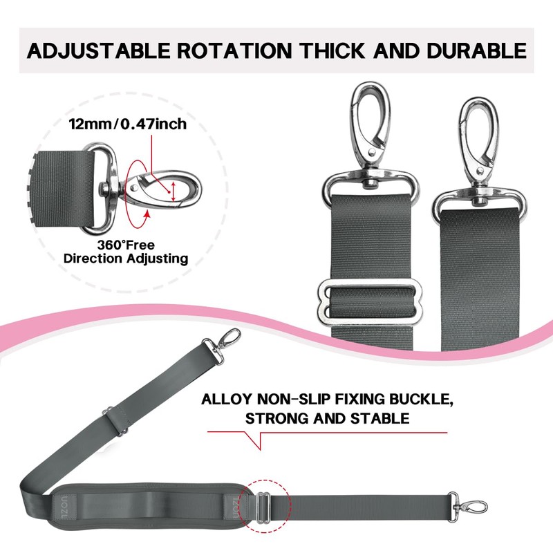 UOZL 79 Inch Bag Shoulder Straps, Two Way Independently Adjustable