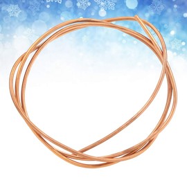 Copper Tube, 2 m Length C1100 T2 Copper Tube Soft Coil Tube for Air Conditioning Refrigerator etc., Outer Diameter 6 mm Inner Diameter 5 mm, 0.5 mm Wall Thickness, Soft Copper Tube