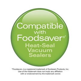 Hamilton Beach Vacuum Sealer, (3-Pack) 8 in x 20 ft Rolls for NutriFresh, FoodSaver & Other Heat-Seal Systems (78322)