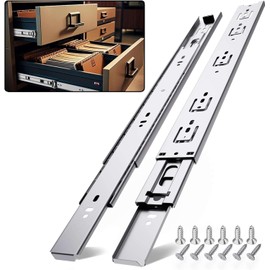 HOMANDS 12 Inch Drawer Slides 4 Pairs (8pcs) Side Mount Rails - Heavy Duty Full Extension Ball Bearing – Drawer Slide Glides for Cabinet Kitchen, Dresser Runners - Draw Slides Sliders 100Lb Capacity