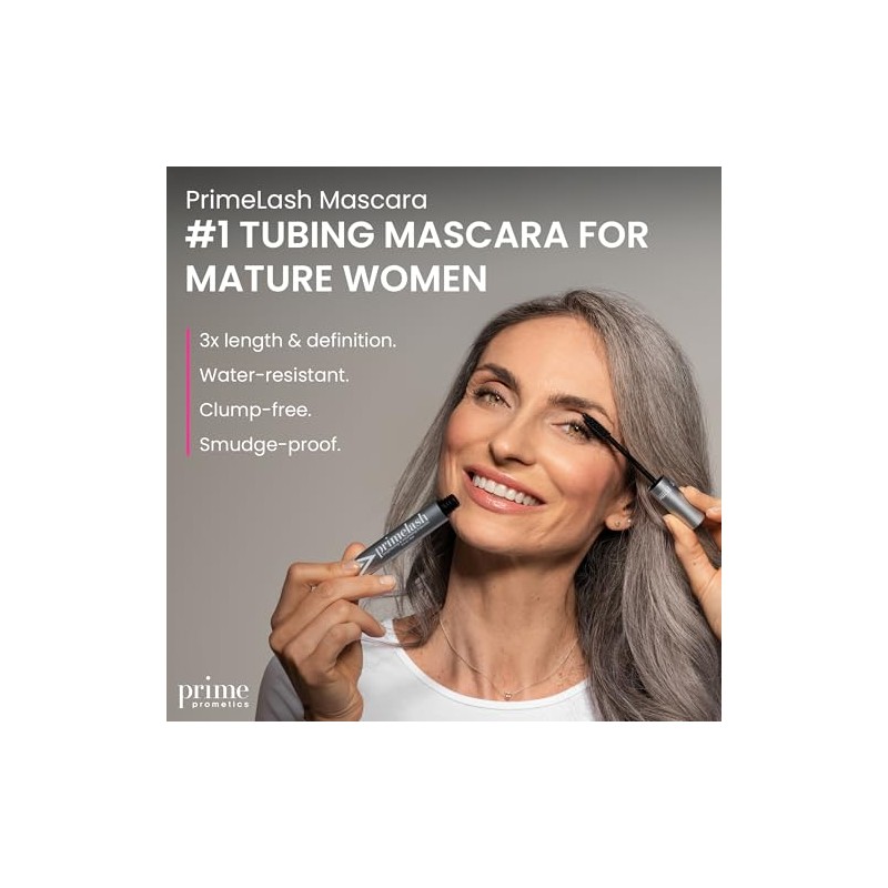 PRIME PROMETICS Prime Prometics Primelash Mascara Para Mujeres Mayores Volumen,