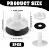 3 Pcs Faucet Hole Cover for Kitchen Sink, White Sink