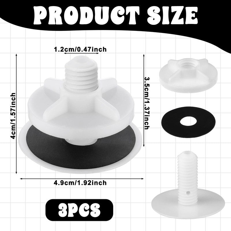 3 Pcs Faucet Hole Cover for Kitchen Sink, White Sink