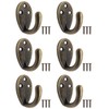 Fuxxer 6 Classic Iron Hooks Coat Hooks Clothes Hooks Bronze