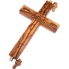 Holy Land Market Hanging Olive Wood Guardian Cross for Family