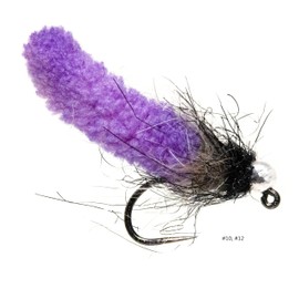 12 Mop Flies Assortment 2 | Mop Jig Tungsten Bead and Barbed Hooks | Fly Fishing Flies for Trout Size 10, 12, 14