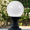 DOITOOL Acrylic Lamp Post Globe, White Lamp Globe, Round Plastic