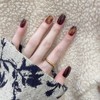 SEMTIM Nail Tips, 24 Pieces, Medium Short, Round False Nails,