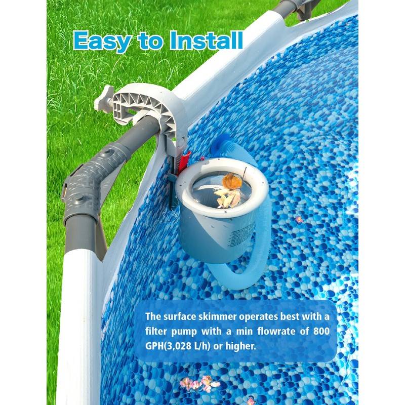 MUWOOB Above Ground Pool Skimmer - Wall Mount & Floating