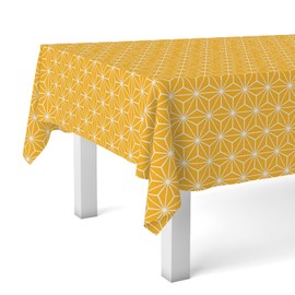 Martina Home Polygon Oilcloth Tablecloth 100 x 140 cm Mustard