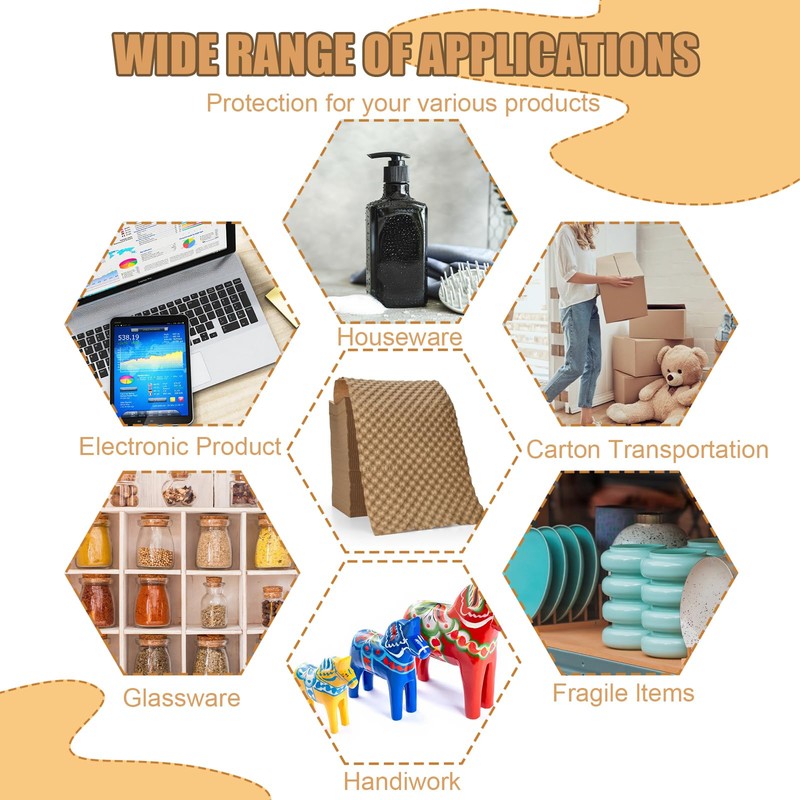 100 Pcs Paper Bubble Wrap Bubble Wrap for Packing Eco-Friendly