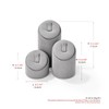 Oirlv Microfibre 3-Piece Ring Stand, Ring Organiser, Holder for Ring,