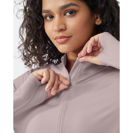 G4Free Women's Rash Guard Shirts Long Sleeve Sun Protection Hiking Shirts Lightweight Golf Workout Tops Quick Dry 1/2 Zip Pullover (Gray Lilac,3XL)