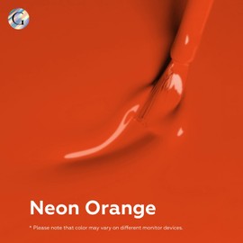 GLOSS Gel Nail Polish | Neon Orange 15ml 1 pcs - HEMA Free Gel Polish, Orange Soak Off UV LED Gel Varnish, Professional Gel Polish Design for Home & Salon, Perfect Gel Manicure Gifts for Women & Girls