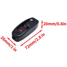 Surf turtle Inline Switch 2 Pcs Black Button Inline Cord Switch AC 250V 10A on/Off Cord Appliance Switch for Table Lamp Desk Light Bed Lamp