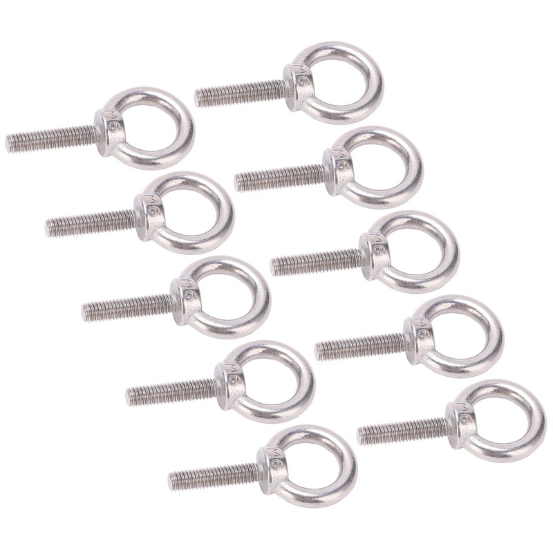 10Pcs Eye Bolt 304 Stainless Steel Lifting Round Ring Screw